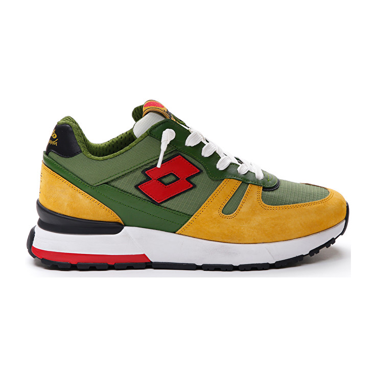 Lotto Tokyo Shibuya Block Zapatillas Hombre - Amarillo/Verde - Colombia RZTWUIJ-85